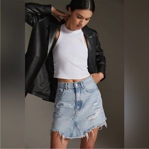 Pilcro Destroyed Mini Skirt